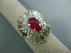 4.58CT WHITE & FANCY YELLOW DIAMOND & AAA RUBY 18KT WHITE GOLD BALLERINA RING