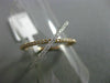ESTATE WIDE .22CT DIAMOND 18KT WHITE & ROSE GOLD 3D CRISS CROSS X LOVE RING