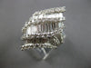 EXTRA LARGE 3.34CT DIAMOND 18KT WHITE GOLD 3D ROUND & BAGUETTE ANNIVERSARY RING