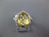 ESTATE WIDE 3.57CT DIAMOND & AAA CITRINE 14K WHITE GOLD 3D CLASSIC STAR FUN RING