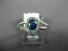 ESTATE .64CT DIAMOND & AAA SAPPHIRE 14K WHITE GOLD 3D CLASSIC LOVE KNOT FUN RING