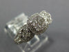 .63CT DIAMOND 18K WHITE GOLD CLUSTER SQUARE PAST PRESENT FUTURE ANNIVERSARY RING