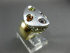 ESTATE LARGE .40CT MULTI COLOR GEM 14KT WHITE & YELLOW GOLD ETOILE FILIGREE RING