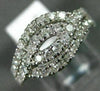ESTATE 1.0CT DIAMOND 14KT WHITE GOLD 3D DOUBLE INFINITY SEMI ETERNITY LOVE RING
