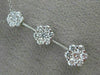 ESTATE 1.27CT DIAMOND 14KT WHITE GOLD FLOWER PAST PRESENT FUTURE PENDANT #19674