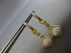 LARGE .75CT DIAMOND 14KT 2 TONE GOLD 3D GEOMETRICAL LOVE KNOT HANGING EARRINGS