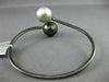 LARGE 1CT BLACK DIAMOND & AAA PEARLS 18KT BLACK GOLD CRISS CROSS BANGLE BRACELET
