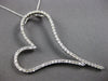 EXTRA LARGE 1.89CT DIAMOND 14K WHITE GOLD ROUND OPEN HEART LOVE FLOATING PENDANT