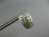 WIDE 1.0CT DIAMOND 14KT WHITE GOLD 3D CLASSIC MULTI ROW HUGGIE HANGING EARRINGS