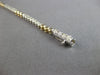 2.22CT DIAMOND 14KT 2 TONE GOLD ROUND PAST PRESENT FUTURE BEADED TENNIS BRACELET