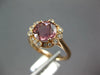 ESTATE 2.42CT DIAMOND & AAA PINK TOURMALINE 14KT ROSE GOLD ROUND ENGAGEMENT RING
