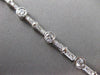 ANTIQUE 1.55CT DIAMOND 14KT WHITE GOLD BEZEL LINK TENNIS BRACELET 7.25 INCH #116