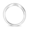 ESTATE .25CT DIAMOND 14KT WHITE GOLD FILIGREE MILGRAIN V SHAPE ANNIVERSARY RING