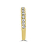 .51CT DIAMOND 18KT YELLOW GOLD ROUND 3MM SEMI ETERNITY WEDDING ANNIVERSARY RING