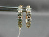 ESTATE 2.0CT DIAMOND 14KT ROSE GOLD 3D CLASSIC OVAL DOUBLE SIDED HOOP EARRINGS