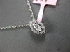 .22CT DIAMOND 14KT WHITE GOLD ROUND & MARQUISE HALO SOLITAIRE FLOATING PENDANT