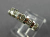 ESTATE WIDE .56CT ROUND & BAGUETTE DIAMOND 14K WHITE GOLD ANNIVERSARY RING 22509