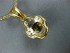 ESTATE LARGE 2.06CT DIAMOND & AAA YELLOW TOPAZ 14KT 2 TONE GOLD 3D PENDANT #489