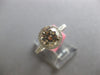 1.5CT WHITE & FANCY YELLOW DIAMOND 18K WHITE GOLD SOLITAIRE HALO ENGAGEMENT RING