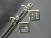 ANTIQUE .50CT DIAMOND 14K WHITE GOLD STAR CLUSTER FRIENDSHIP STUD EARRINGS #5272