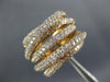 ESTATE EXTRA LARGE 2.37CT DIAMOND 18KT ROSE GOLD MULTI ROW PAVE CRISS CROSS RING