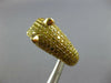 2.84CT CANARY DIAMOND & AAA EMERALD & ONYX 18K YELLOW GOLD 3D HAPPY PANTHER RING