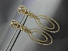 ESTATE LARGE 3.21CT DIAMOND 18KT YELLOW GOLD 3D OVAL CHANDELIER HANGING EARRINGS