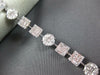 ESTATE 2.98CT DIAMOND 18KT WHITE GOLD ROUND & SQUARE BY THE YARD TENNIS BRACELET