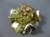 ANTIQUE 18KT WHITE YELLOW & ROSE GOLD FLOWER FILIGREE KOROVA PIN BROOCH #3067