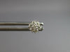 ESTATE .98CT DIAMOND 14KT WHITE GOLD 3D CLASSIC FLOWER STUD EARRINGS