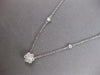 ESTATE .90CT DIAMOND 14KT WHITE GOLD 3D FLOWER BY THE YARD LOVE NECKLACE #27599