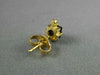 ESTATE .74CT DIAMOND & AAA SAPPHIRE 14K YELLOW GOLD SQUARE STUD EARRINGS #22824