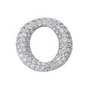 1.36CT DIAMOND 14KT WHITE GOLD 3D PAVE MULTI ROW CIRCLE OF LIFE FLOATING PENDANT