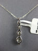 ESTATE .33CT DIAMOND 14KT WHITE GOLD 3D CLASSIC JOURNEY LOVE FLOATING PENDANT