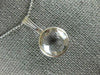 ESTATE AAA CRYSTAL 14KT WHITE GOLD 3D CLASSIC BEZEL ROUND PENDANT