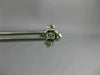 ESTATE LARGE 1.82CT BLUE DIAMOND 18KT WHITE GOLD 3D FLOWER SQUARE STUD EARRINGS
