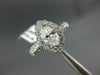 ESTATE 1.32CT DIAMOND 14K WHITE GOLD MARQUISE & ROUND HALO ENGAGEMENT RING #1542