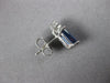 2.25CT DIAMOND & AAA SAPPHIRE 14KT WHITE GOLD EMERALD STUD CUT EARRINGS #27122