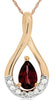 .56CT DIAMOND & AAA RUBY 14K ROSE GOLD OVAL & PEAR SHAPE INFINITY LOVE PENDANT
