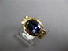2.12CT DIAMOND & AAA IOLITE 14KT YELLOW GOLD 3D OVAL SEMI BEZEL ENGAGEMENT RING