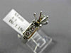 ESTATE 1.15CT DIAMOND 14Kt WHITE & YELLOW GOLD SEMI MOUNT ENGAGEMENT RING #2588