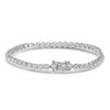 ESTATE 3.0CT DIAMOND 14KT WHITE GOLD 3D CLASSIC ROUND TENNIS BRACELET