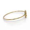 .32CT DIAMOND 18KT YELLOW GOLD 3D CIRCLE OF LIFE LOVE KNOT CUFF BANGLE BRACELET