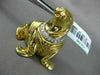 ESTATE EXTRA LARGE .42CT DIAMOND & AAA RUBY 18K YELLOW GOLD SEAL LION BROOCH PIN