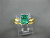 ESTATE .55CT DIAMOND & AAA EMERALD 14K WHITE & YELLOW GOLD ENGAGEMENT RING #4421