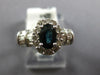 1.52CT DIAMOND AAA SAPPHIRE 14K WHITE GOLD OVAL ROUND & BAGUETTE FRIENDSHIP RING