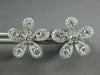 ESTATE LARGE 1.05CT DIAMOND 18KT WHITE GOLD 3D FLOWER CLASSIC STUD EARRINGS