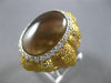 ANTIQUE EXTRA LARGE .90CT DIAMOND & AAA MOTHER OF PEARL 14KT YELLOW GOLD 3D RING