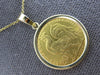LARGE 22&14KT YELLOW GOLD 3D 1910 LIBERTE EGALITE FRATERNITE COIN PENDANT #27817