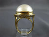 ESTATE LARGE AAA MABE PEARL 18K YELLOW GOLD 3D CIRCULAR CLASSIC LOVE RING #27177